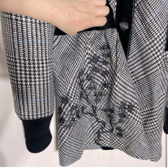 St. Martins Black & White Houndstooth Button Up Jacket S - Picture 11 of 16